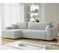 GREKPOL Canapé d'angle Convertible 278x145 à Gauche ou à Droite - Canapé 3 Places Convertible - Canapé avec Espace de Rangement - Canapé Lit - Canapé Convertible - Sofa XL