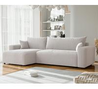GREKPOL Canapé d'angle Convertible 278x145 à Gauche ou à Droite - Canapé 3 Places Convertible - Canapé avec Espace de Rangement - Canapé Lit - Canapé Convertible - Sofa XL