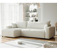 GREKPOL Canapé d'angle Convertible 278x145 à Gauche ou à Droite - Canapé 3 Places Convertible - Canapé avec Espace de Rangement - Canapé Lit - Canapé Convertible - Sofa XL