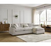 Canapé d'angle réversible BELAIR velours côtelé beige BOBOCHIC 4 places Beige