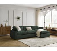 Canapé d'angle réversible BELAIR velours côtelé vert BOBOCHIC 4 places Vert