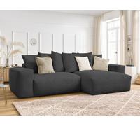 Canapé d'angle réversible convertible coffre VOLTAIRE gris foncé réversible BOBOCHIC 4 places Réversible Gris foncé