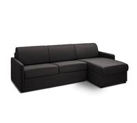 Canapé d'angle réversible convertible express PARADISO gris graphite couchage 140 cm
