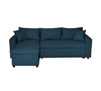 Canapé d'Angle Réversible Convertible "Geye" 227cm Bleu Pétrole