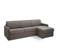 Canapé d'angle réversible convertible PARADISO gris silver express couchage 140 cm