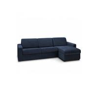 Canapé d'angle réversible express MIDNIGHT EDITION VELOURS bleu marine matelas 16 cm