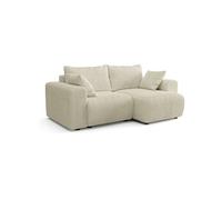 Canapé d'angle réversible MAD IN ITALY BOGOTA 4 places Beige polyester 227 x 138 cm