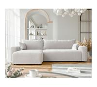 GREKPOL Canapé d'Angle Convertible 278x145 à Gauche ou à Droite - 3 Places Avec Espace de Rangement - Sofa Lit XL