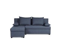 Canapé d'angle réversible - Tissu Bleu - L 192 x P 143 x H 79 cm - JOSS - Fabriqué en Ukraine
