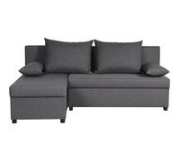 Canapé d'angle réversible - Tissu Gris - L 192 x P 143 x H 79 cm - JOSS - Fabriqué en Ukraine