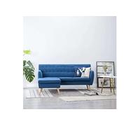 Canapé D'angle Revêtement En Tissu 171,5x138x81,5 Cm Bleu Bleu
