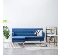 vidaXL Canapé d'angle Revêtement en tissu 171,5x138x81,5 cm Bleu