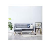 vidaXL Canapé d'angle Revêtement en tissu 171,5x138x81,5 cm Gris clair 247024