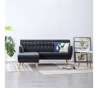vidaXL Canapé d'angle Revêtement en tissu 171,5x138x81,5 cm Gris foncé 247020
