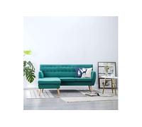 vidaXL Canapé d'angle Revêtement en tissu 171,5x138x81,5 cm Vert vert G