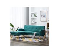 Canapé d'angle Revêtement en tissu 186x136x79 cm Vert