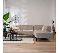 Canapé d'angle scandinave Kansas taupe mélange droite - Livin24 - Non déhoussable - Beige