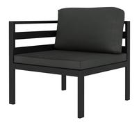 Canapé d'Angle Sectionnel 1 pc avec Coussins Aluminium Jardin Extérieur vidaXL