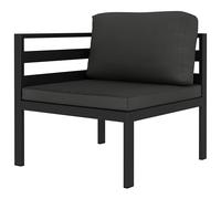 Canapé d'Angle Sectionnel 1 pc avec Coussins Aluminium Jardin Extérieur vidaXL