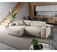 Canapé d'angle Sirpio 230x155 cm Velours côtelé Beige Recamiere variable