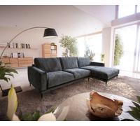 Canapé-d'angle Sottil 290 x 165cm chenille gris Recamière droite