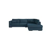 Canapé d'angle XXL BELAMI en tissu - Bleu pétrole, Angle Droit
