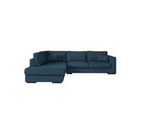 Canapé d'angle XXL BELAMI en tissu - Bleu pétrole, Angle Gauche