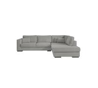 Canapé d'angle XXL BELAMI en tissu - Gris clair, Angle Droit
