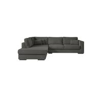 Canapé d'angle XXL BELAMI en tissu - Gris foncé, Angle Gauche