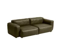 Mags Soft Sofa 2,5-places Combination 1 Low Armrest Hay cuir Sense Forest avec point beige - 5710441434573