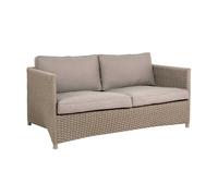 Cane-Line Canapé de 2 places de jardin Diamond taupe structure Cane-line Weave, aluminium
