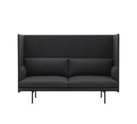 Outline 2-Places Highback Sofa Black Base Muuto - 5713294126930