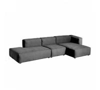 Canapé de 3 places droit Mags Soft 334x153x67cm black stained pine wood legs