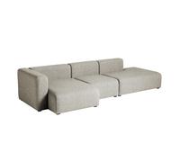 Canapé de 3 places gauche Mags 321x127,5x67cm black stained pine wood legs