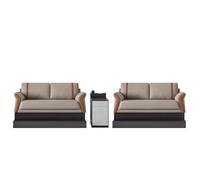 Canapé de billard avec repose-pieds en métal - Canapé rembourré moderne pour une visualisation confortable du football et des sièges de salle de jeux