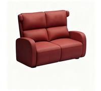 Canapé de Billard Rouge à Dossier Haut - Fauteuil Lounge sans pédales for Loge privée et Espace de Repos de Salle de Billard, sièges spectateurs en Similicuir(2 Seater)