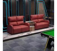 Canapé de Billard Rouge à Dossier Haut - Fauteuil Lounge sans pédales for Loge privée et Espace de Repos de Salle de Billard, sièges spectateurs en Similicuir(Set3)