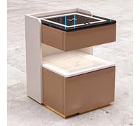 Canapé de Billard Rouge à Dossier Haut - Fauteuil Lounge sans pédales for Loge privée et Espace de Repos de Salle de Billard, sièges spectateurs en Similicuir(Coffee Table)