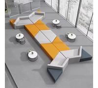Canapé de bureau en tissu imperméable avec design unique pour les zones de repos de la formation académie