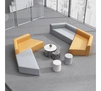 Canapé de bureau en tissu imperméable avec design unique pour les zones de repos de la formation académie