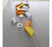 Canapé de bureau en tissu imperméable avec design unique pour les zones de repos de la formation académie