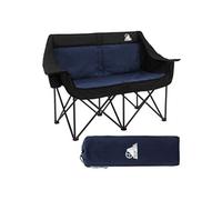 Canapé de Camping pour 2 Personnes Pliable, Bleu, Rembourré, Structure en