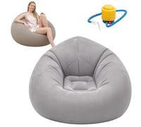 Canapé De Camping Sofa Portable Inodore Léger Confortable | Chaises Gonflables Cinéma Pour Salon Patio Jardin Cour Terrasse Porche Balcon Intérieur Chambre À Coucher Gris
