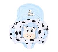 Canapé de chaise assise, forme de dessin animé, 2 trous avant pour l'apprentissage du bébé, canapé de soutien en peluche, canapé paresseux en peluche pour bébé de 3 à 11 mois (Shell)