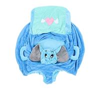 Canapé de chaise assise, forme de dessin animé, 2 trous avant pour l'apprentissage du bébé, canapé de soutien en peluche, canapé paresseux en peluche pour bébé de 3 à 11 mois (Shell)