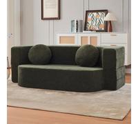 Canapé de compression pliable Cama, canapé modulaire, tissu tissé sectionnel pour le salon, petits espaces, causeuse, lit couchette - Canapé de compression dans une boîte