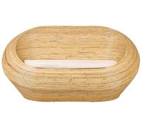 Canapé de Jardin 2 Places en Rotin Naturel avec Coussin Beige Maiori