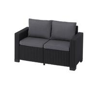 Canapé de Jardin 2 Places - KETER - California - Anthracite - Résine Recyclée