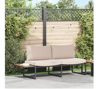 Canapé De Jardin 2 Places Vidaxl Avec Coussins Taupe