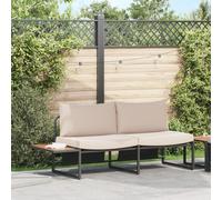 Canapé De Jardin 2 Places Vidaxl Avec Coussins Taupe